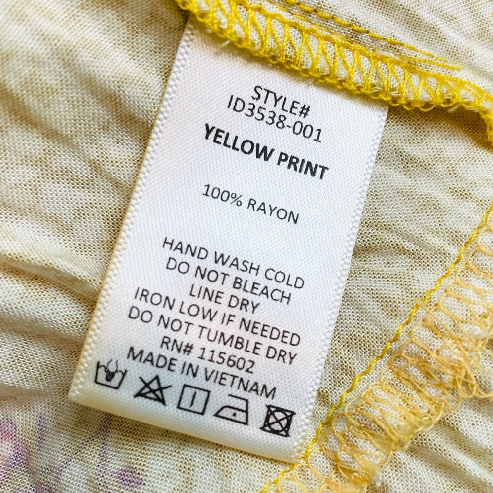 ALL IN FAVOR • Yellow Floral Ruffle Mini Dress, XS - Picture 14 of 16